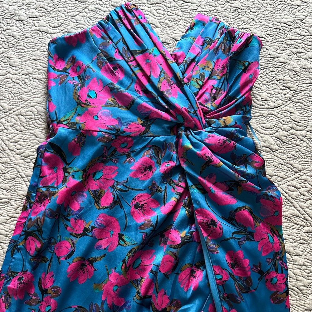 Vibrant Floral Wrap Dress
